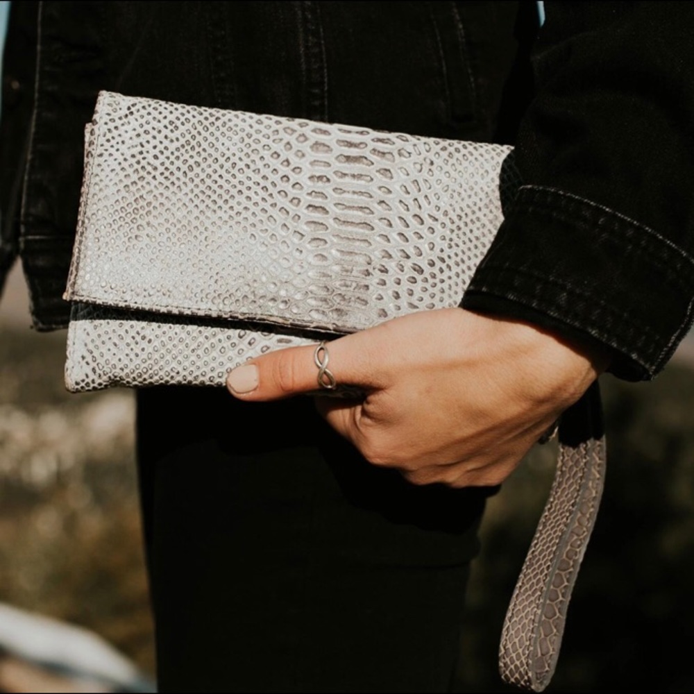 Freebird by Steven Lola Clutch/ Wristlet - White